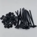 Universal black plastic automotive push pins rivet clips nylon fasteners set for car parts. - Single Cable Tie Style Buckle