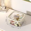 Boîte de rangement transparente pour accessoires de cheveux organisateur carré en plastique. - Petit-Transparent