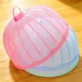 Foldable mesh food cover for home dining table, breathable anti-fly plastic food tent. - Dust-proof Food Cover (Without Handle) / Random