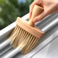 Wooden handle cleaning brush for window grooves, tracks, and gaps dust removal tool. - Plastic Color