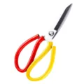 Heavy-duty utility scissors with red and yellow handles for kitchen and industrial cutting. - Multifunctional Scissors