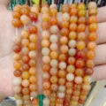 Bracciale con perle rotonde in pietra naturale DIY gioielli in pietre preziose dettaglio - Avventurina Rossa