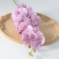 Fausse orchidée papillon artificielle bouquet de fleurs pour maison hôtel mariage décor - Violet Clair N°2