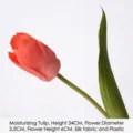 Tige unique de tulipe artificielle orange hydratante pour décoration de mariage maison - Tulipe Hydratante / Orange