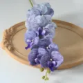 Tige de fleur d'orchidée Phalaenopsis artificielle, bouquet faux moucheté violet. - Lilas
