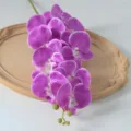 Bouquet de fleurs artificielles Phalaenopsis 9 têtes violet pour déco mariage maison. - Violet n° 4