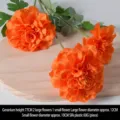 Branche de géranium orange artificielle en soie pour mariage et maison, 77cm - Géranium / Orange