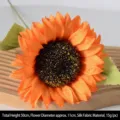 Fleur de tournesol orange artificielle en soie pour mariage et décoration intérieure - Nouveau tournesol / Orange