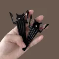 Hair root volumizer clip fluffy hair styling tool black plastic hair clamp for daily use - 1 Pair / Black