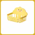 Cesta de almacenamiento de pared de pato lindo amarillo organizador de plástico hueco para baño - Cesta de Almacenamiento Caja de Pañuelos Cuadrada / Amarillo