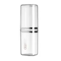 Portable clear travel toothbrush cup two-in-one split design rinsing cup for outdoor trips. - Clear