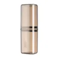 Portable travel toothbrush cup amber transparent two in one wash mug container set. - Dark Gray