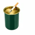 Stainless steel windproof ashtray with lid office retro creative desktop green holder - Ashtray (Trendy Green)