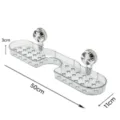 Clear plastic faucet suction rack for bathroom wall hanging storage organizer 50cm - Transparent Gray