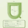 EVA Waterproof Toilet Seat Cushion U-Shaped Washable Wash-Free Household Bathroom Toilet Mat - Avocado Green