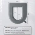 Waterproof EVA toilet seat cushion, comfortable washable thick soft toilet cover pad grey. - Gray