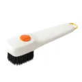 Press type liquid shoe brush soft bristle laundry cleaning brush household plastic cleaning tool - White