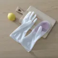 Mehrfeste Haushaltsreinigungshandschuhe mit Silikonbürste, wasserdichte Putzhandschuhe Spülen. - Einheitsgröße / Magische Putzhandschuhe - Lila