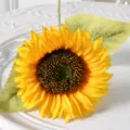 Tete de fleur de tournesol artificielle fausse marguerite unique maison bureau deco - Jaune