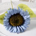 Tournesol artificiel bleu fausse fleur déco pour bureau et maison affichage variante. - Bleu