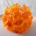 Realistic orange artificial hydrangea ball flower for home and wedding decoration - Orange