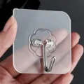 Gancho de pared transparente sin taladro fuerte autoadhesivo sin rastro para cocina y bano - Gancho transparente