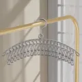 Stainless steel curved windproof drying rack with 20 clips for drying socks and underwear - 20-Clip Arc Style / 3.0mm Thick