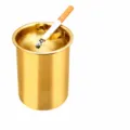 Stainless steel windproof ashtray luxurious gold cigarette holder desktop office decor. - Ashtray (Luxury Gold)