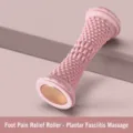 Pink foot massage roller for plantar fasciitis relief, portable trigger point tool for feet - OPP Bag / Pink