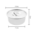 Bol vapeur pour oeufs en acier inoxydable avec couvercle diamètre 12cm hauteur 5cm ustensile - Bol à Oeufs à la Vapeur