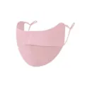 Pink 3D sun protection face mask, ice silk breathable UV blocking face shield with eye corner guard. - Pink