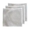 Vue de détail de chiffon vaisselle fil argent double face, montrant la texture en maille. - 1 Pièce