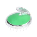 Green silicone scalp massage brush for hair washing, anti-itch hair massager tool variant. - Green