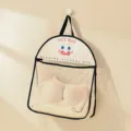 Borsa portaoggetti a sospensione in rete per biancheria, organizer per armadio con simpatico design. - Nero