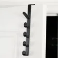 Colgador de puerta negro 1 pieza gancho para colgar ropa y la organización del hogar - 1 Pieza / Negro