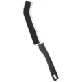 Multi-purpose gap cleaning brush with dense bristles for window sills and tile corners. - Alloy Type / Black