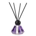 Crystal stone reed diffuser featuring purple liquid in an elegant glass bottle for home and office. - Glaze Purple - Alluring Love