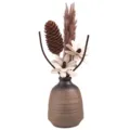 Antikes Zen Aroma Diffusor Set mit Trockenblumen, Zapfen und Keramikvase für die Heimdekoration. - Keramik Blumen Set / Ungezähmter Mann