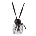 Elegante difusor de aromas en frasco de vidrio francés con cinta negra decorativa - Negro - Rose Of No Man's Land / 50ml