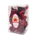 Boîte en plastique transparent potpourri de fleurs séchées naturelles parfum armoire - Fraise