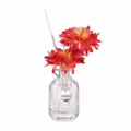 Glas Reed Diffusor Flasche mit künstlichen roten Blumen für Heimdekoration und Duft. - Rot - Pfingstrose & Roter Samt
