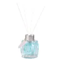Blaue Diamant Glas Duftdiffusor Flasche mit weißen Stäben für stilvolle Raum Dekoration. - Hellblau - Minze