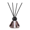 Crystal stone glass bottle reed diffuser set with black sticks for home fragrance decor - Agarwood Brown - Ebony Oud