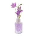 Difusor de varillas flores púrpuras con frasco de vidrio y líquido aromático sin llama - 50ml / Violeta / Púrpura profundo
