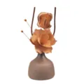 Retro Zen Aroma Diffuser Set mit Keramikvase und getrockneter botanischer Blumenarrangements. - Keramik Blumen Set / Frische Rose