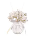 Set de difusor de aroma de hortensia blanca con frasco de vidrio y cinta decorativa. - 120ml / Blanco