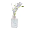Elegante difusore de fragancia floral con aceite azul y frasco de vidrio decorado - 50ml / Océano / Azul claro
