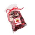 Red flower potpourri sachet for wardrobe deodorizing and home fragrance, long lasting scent bag. - Strawberry