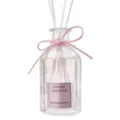 Pink reed diffuser bottle with rose scent, elegant glass fragrance ornament for home bedroom decor. - Pink - Rose of No Man's Land