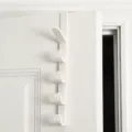 Gancho de Puerta Blanco Paquete Único Colgador de Puerta Abrigo Sombrero Bolsa Estante - 1 Pieza / Blanco